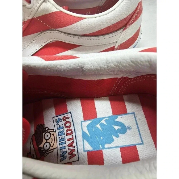 VANS Old Skool International Stripes Where's Waldo Skate Shoes Mens 6.5/Womens 8 - Picture 5 of 13